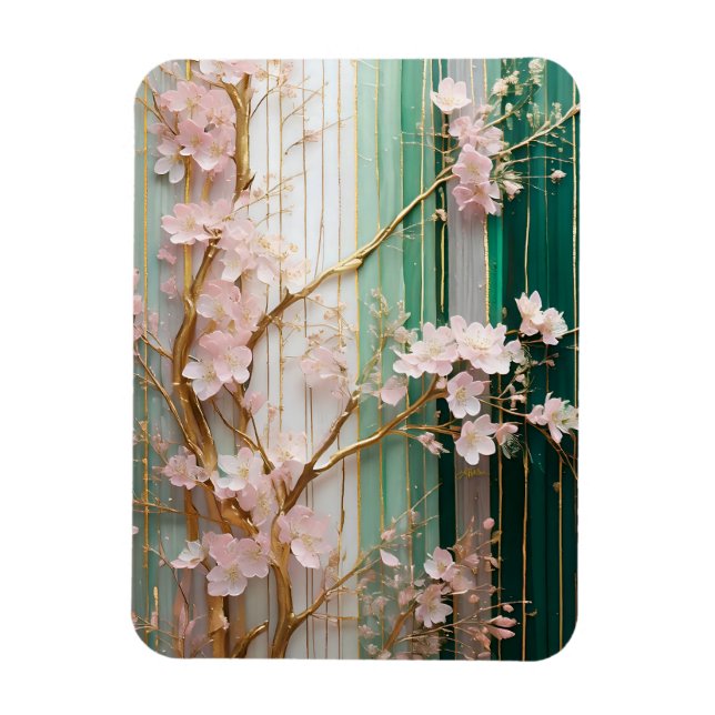 Blooming Cherry Blossoms Wall  Magnet (Vertical)