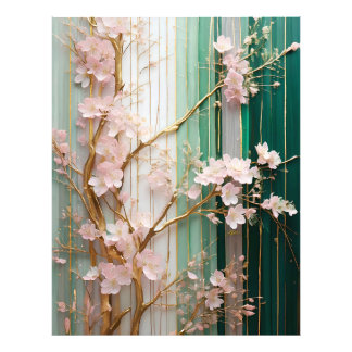 Blooming Cherry Blossoms Wall  Photo Print
