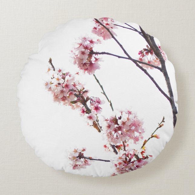 Blooming Cherry Tree Round Cushion (Front)