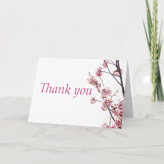 Blooming Cherry Tree, Thank you Card (Front)