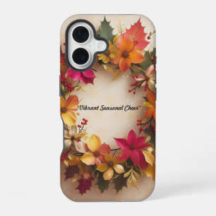"Blooming Christmas Joy" iPhone 16 Case