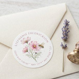 Blooming Cosmos Garden Party Return Address