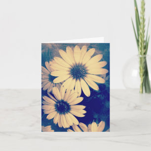 Blooming Daisies Grunge Card