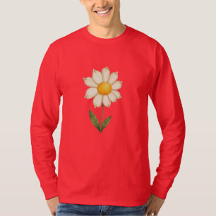 Blooming Daisy – Whimsical Nature-Inspired Sleeve T-Shirt