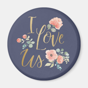 Blooming Delight Blue   I Love Us Magnet