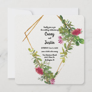 Blooming Desert Flowers Invitation
