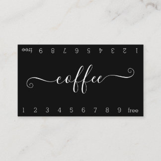 Blooming Double Number Loyalty Coffee Punch-Card Card