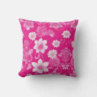 Blooming Elegance: Floral Throw Pillow