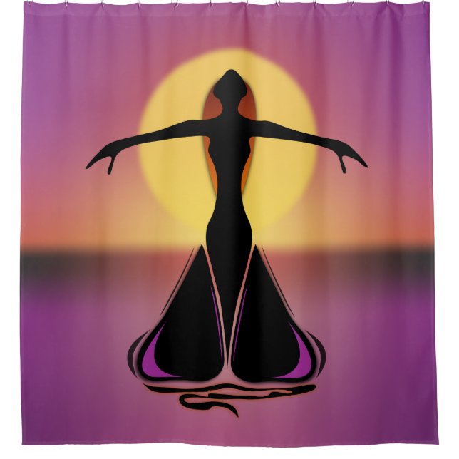 Blooming Female Shower Curtain (Front)
