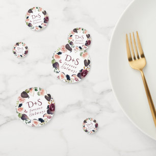 Blooming Figs Moody Rustic Monogram Wreath Confetti