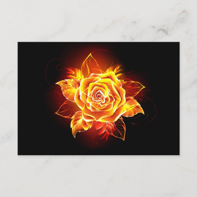 Blooming Fire Rose Advice Card (Front)