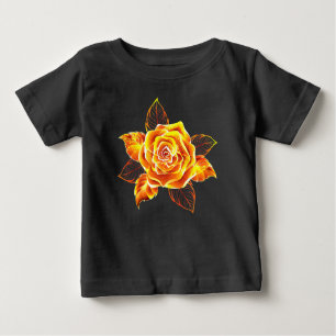 Blooming Fire Rose Baby T-Shirt