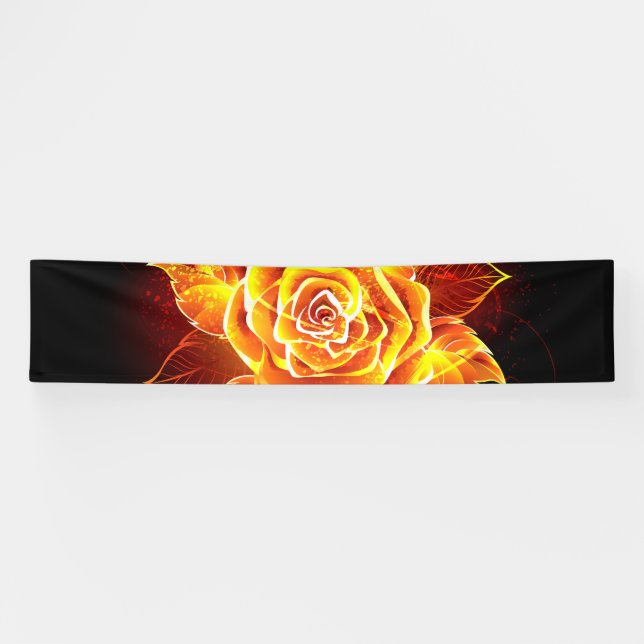 Blooming Fire Rose Banner (Horizontal)
