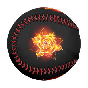 Blooming Fire Rose Baseball