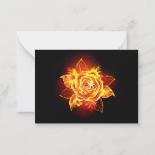 Blooming Fire Rose Card