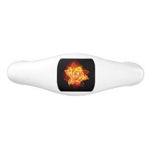 Blooming Fire Rose Ceramic Drawer Pull