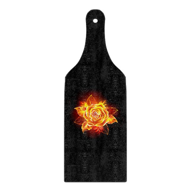 Blooming Fire Rose Cutting Board (Front)