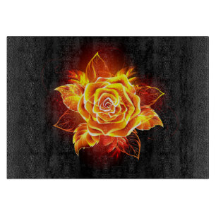Blooming Fire Rose Cutting Board