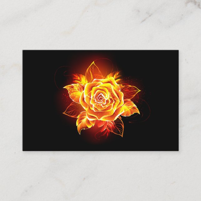 Blooming Fire Rose Discount Card (Front)