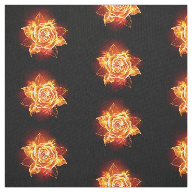 Blooming Fire Rose Fabric (Swatch)