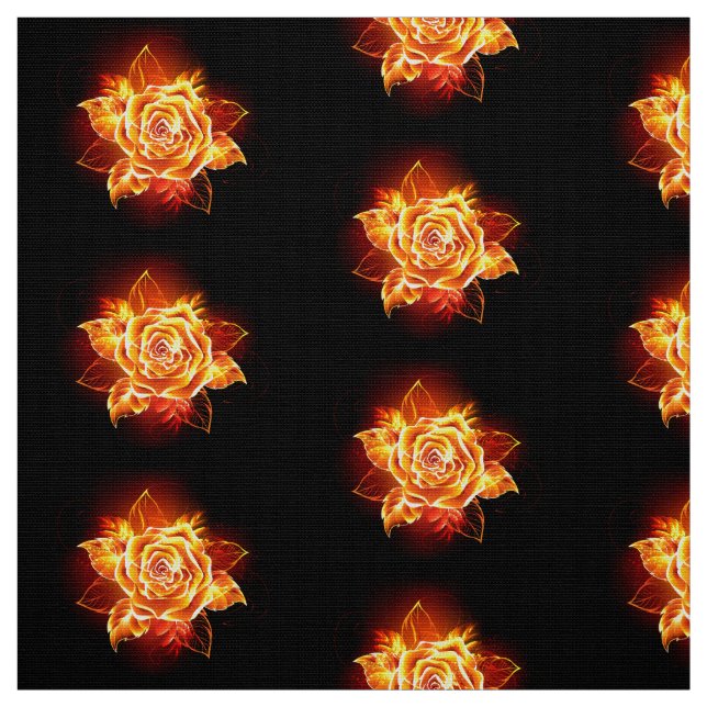 Blooming Fire Rose Fabric (Swatch)