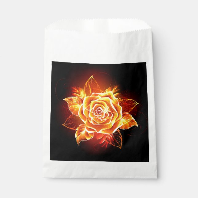 Blooming Fire Rose Favour Bags (Front)
