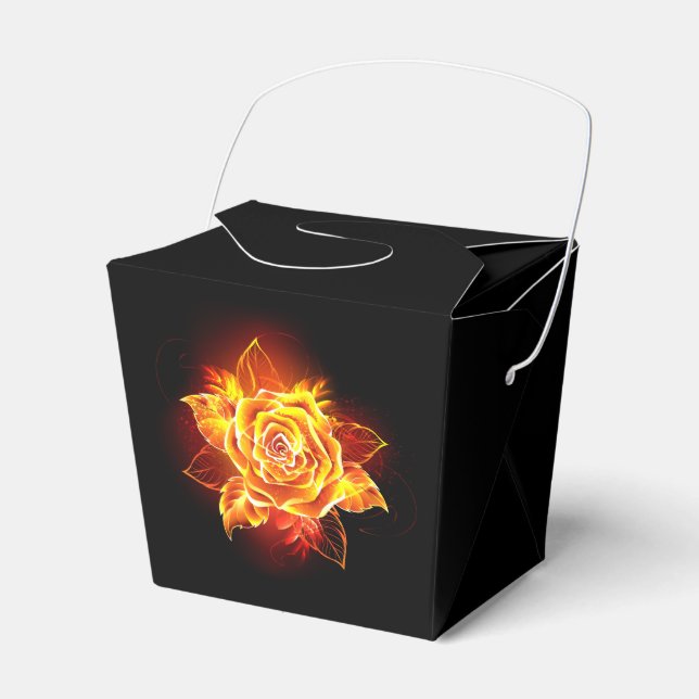 Blooming Fire Rose Favour Box (Front Side)