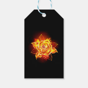 Blooming Fire Rose Gift Tags