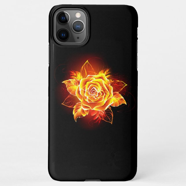 Blooming Fire Rose iPhone Case (Back)