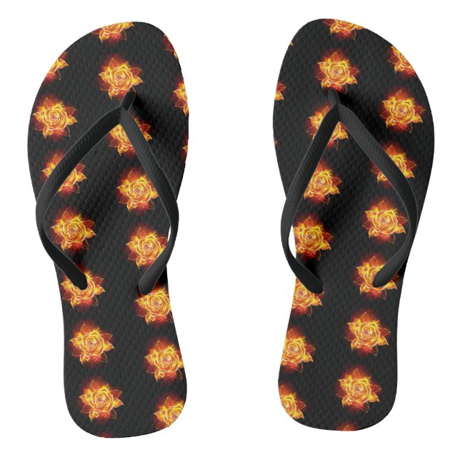 Blooming Fire Rose Jandals (Footbed)