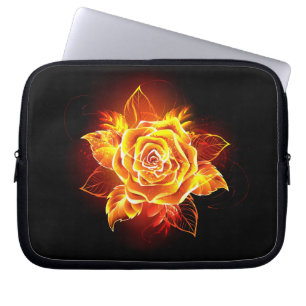Blooming Fire Rose Laptop Sleeve