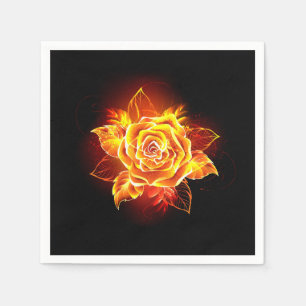 Blooming Fire Rose Napkin