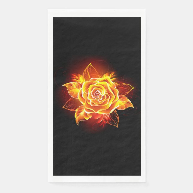 Blooming Fire Rose Napkin (Front)