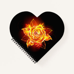 Blooming Fire Rose Notebook