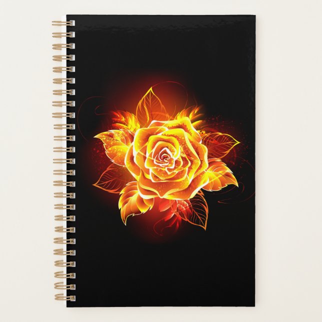 Blooming Fire Rose Planner (Front)
