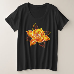 Blooming Fire Rose Plus Size T-Shirt