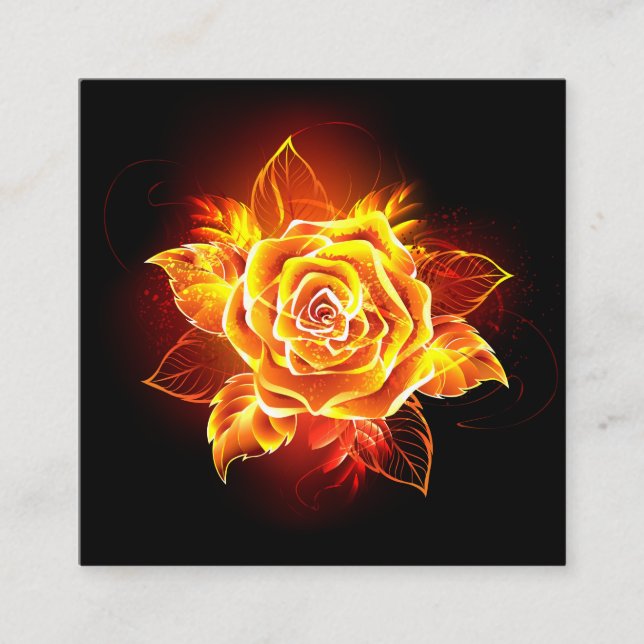 Blooming Fire Rose Referral Card (Front)