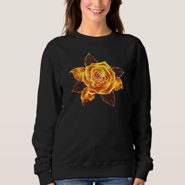 Blooming Fire Rose Sweatshirt (Front)