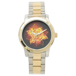 Blooming Fire Rose Watch