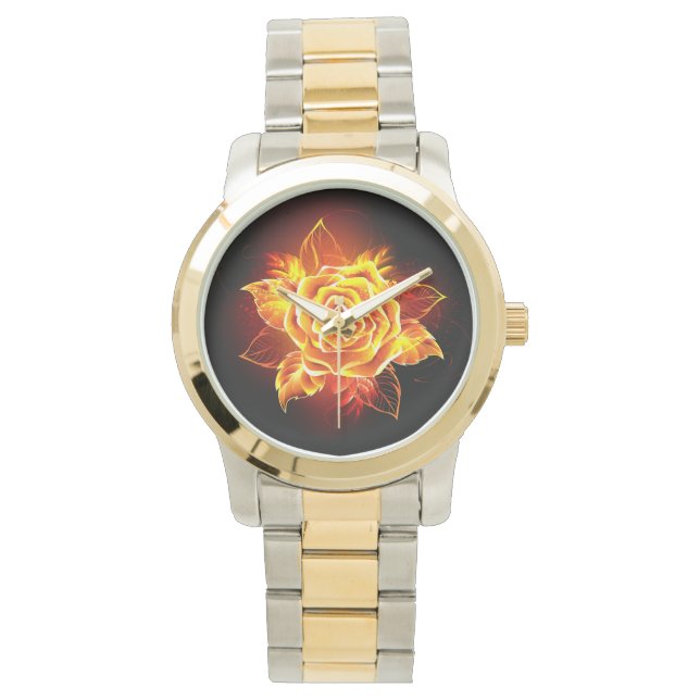 Blooming Fire Rose Watch (Front)