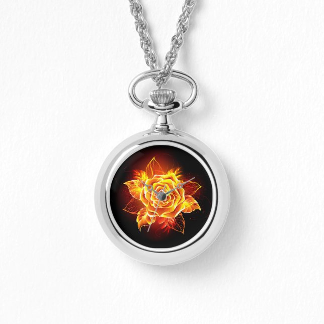 Blooming Fire Rose Watch (Front)