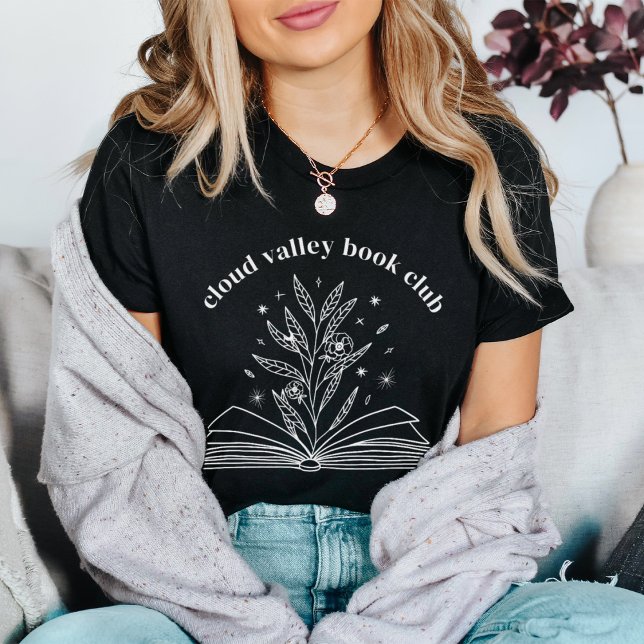 Blooming Floral Book Personalised Book Club T-Shirt (Creator Uploaded)