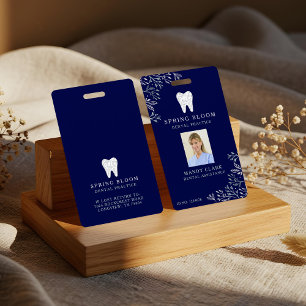 Blooming Flourishing Dental Tooth Logo ID Photo ID Badge