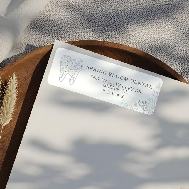 Blooming Flourishing Dental Tooth Tree Logo (Blooming Flourishing Dental Tooth Tree Logo Label)