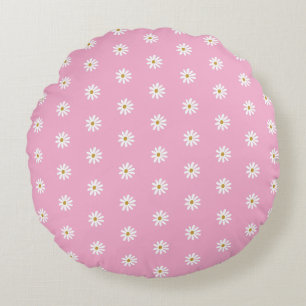 Blooming Flower Design Round Pillow for Home Decor