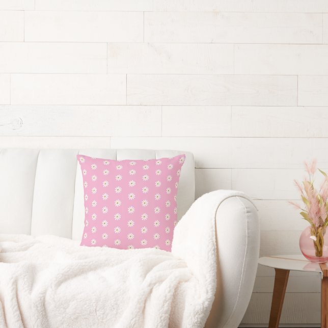 Blooming Flower Design Square Pillow for HomeDecor (Couch)