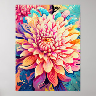 blooming flower poster