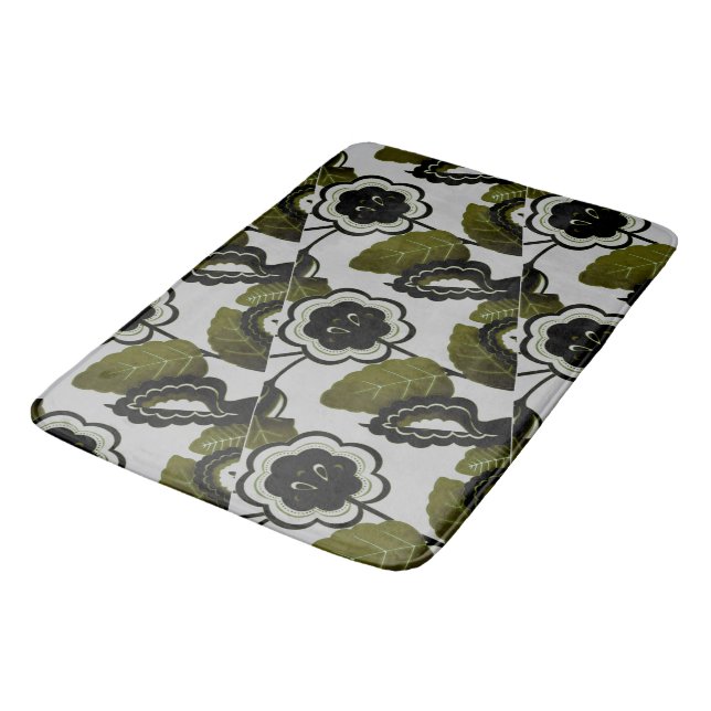 Blooming Flowers Bath Mat (Angled)