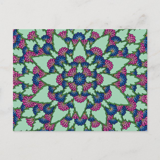 Blooming Flowers Postcard (Front)