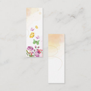 Blooming Flowers Spring Mini Bookmark Calling Card